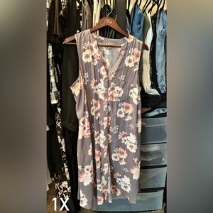 Plus Size Floral Print Dress